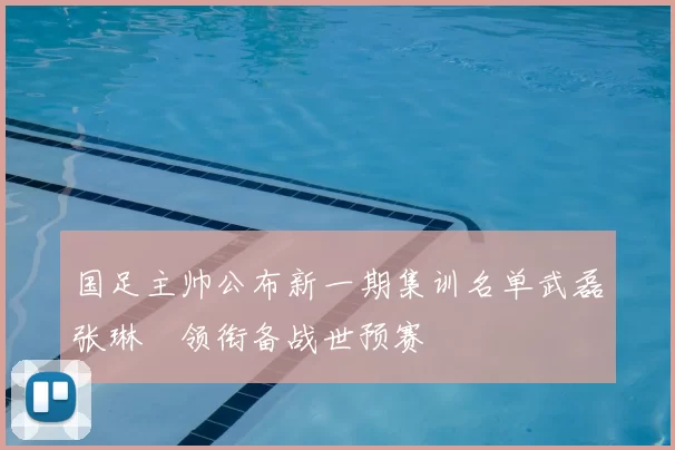国足主帅公布新一期集训名单武磊张琳芃领衔备战世预赛