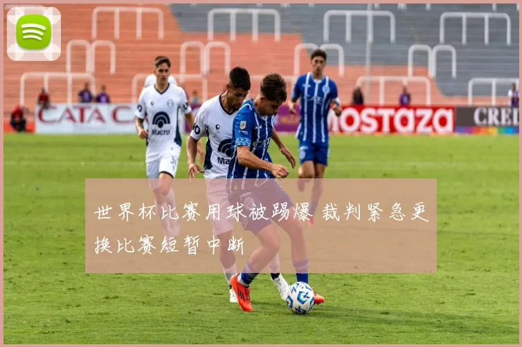 世界杯比赛用球被踢爆 裁判紧急更换比赛短暂中断